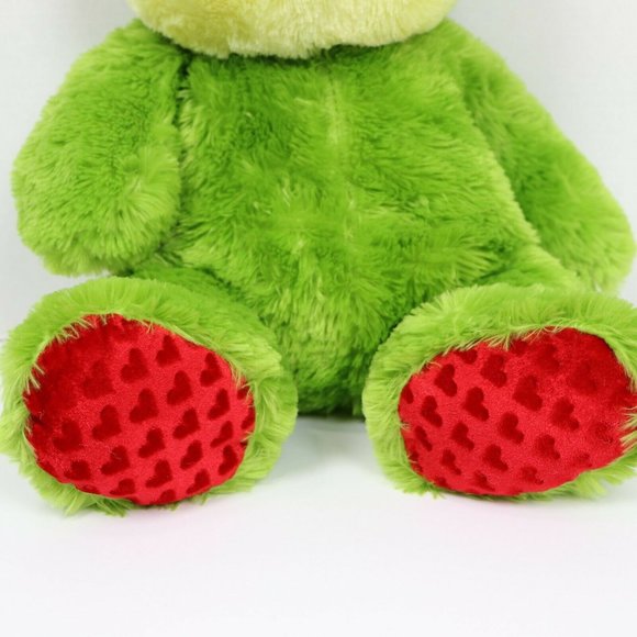 Best Made Toys Valentine's Big Green Frog Plush - Picture 3 of 11